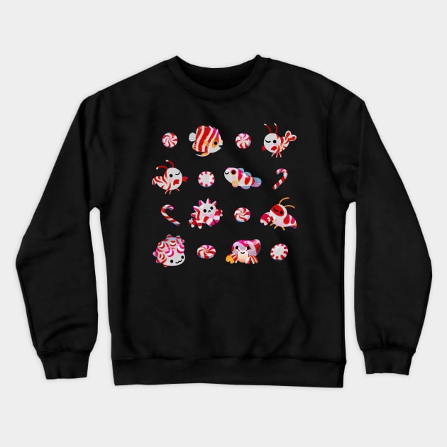 Sea Peppermint Candies Crewneck Sweatshirt by pikaole